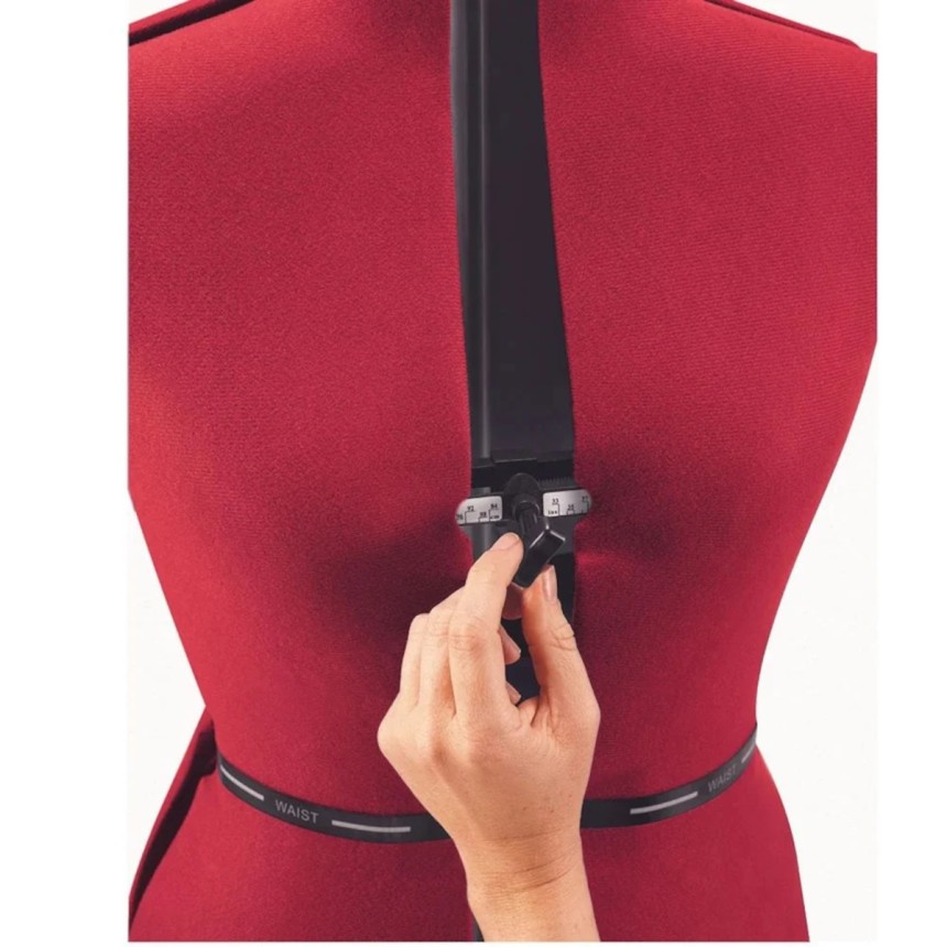 Manichino sartoriale regolabile DF150 Singer Red - Busto da sarta Small Medium Taglie 40/42 44 46 48